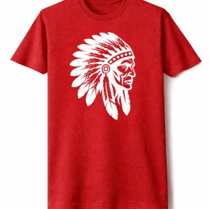 Indians Feather Headdress School Spirit Tee
