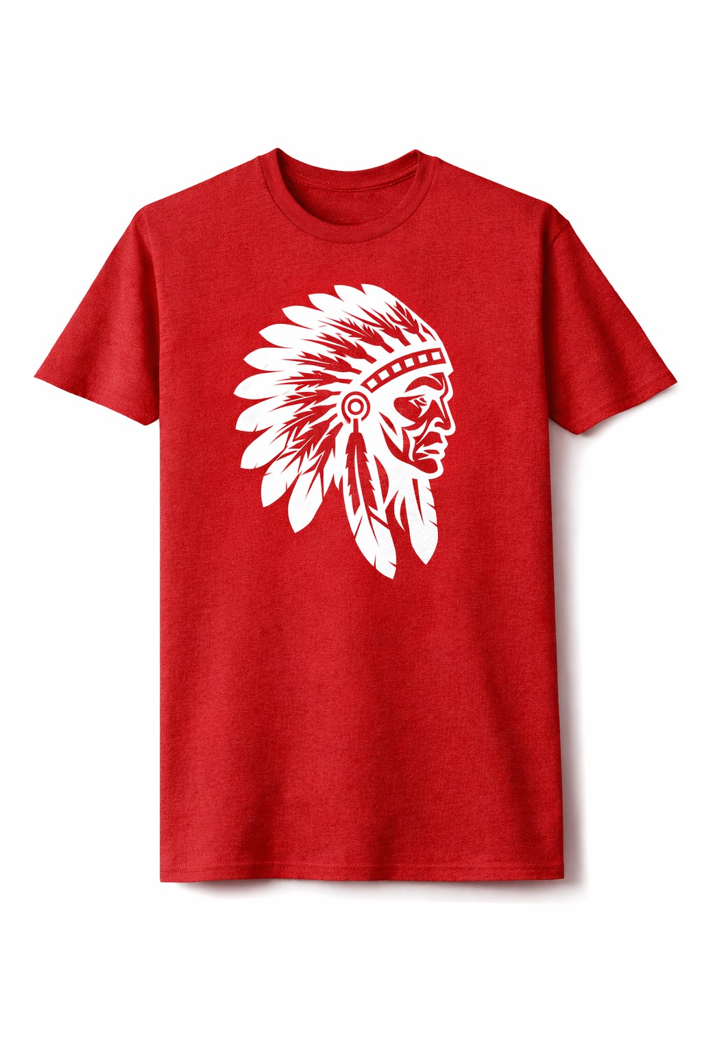 Indians Feather Headdress School Spirit Tee