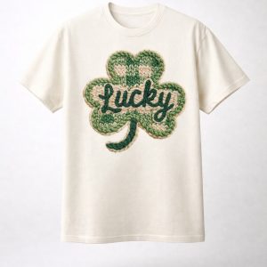 St Patricks Day LUCKY 4 Leaf Clover Tee