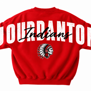 Jordanton Indians Red School Spirit Sweat Shirt